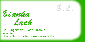 bianka lach business card